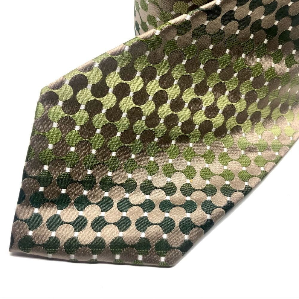 Alfani Green Geometric Silk Men’s Tie